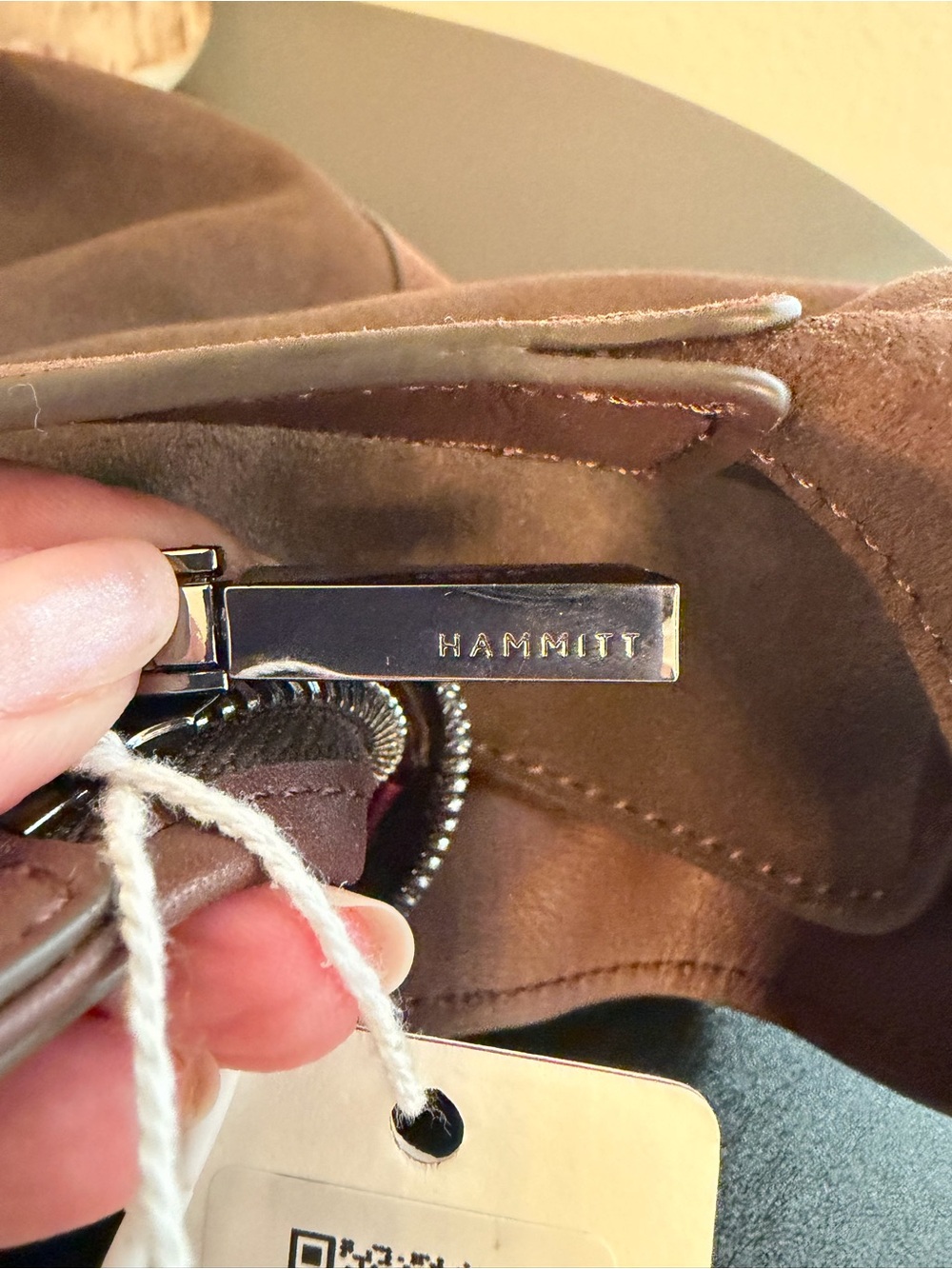 NWT Hammitt Tom Medium in Belted Suede and Gunmetal - Picture 9 of 11